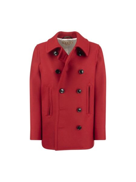Manteau en laine Marni rouge