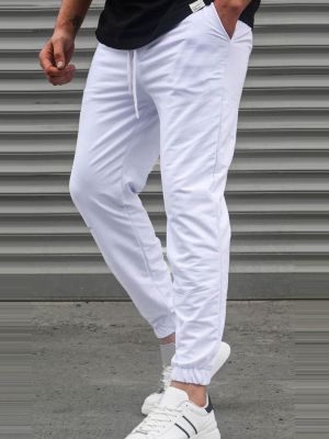 Sportovní kalhoty Madmext bílé