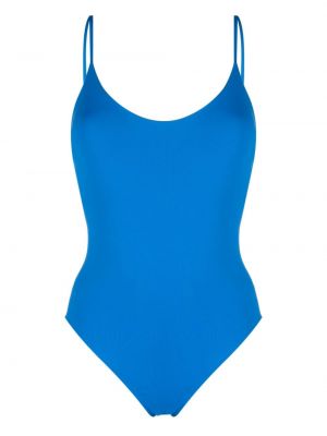 Maillot de bain à col v Fisico bleu