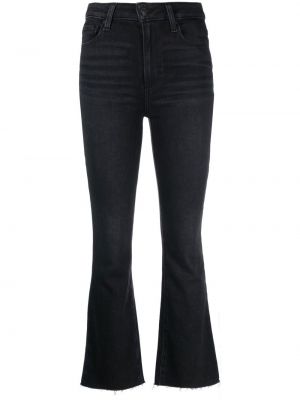 Klasické bavlněné strečové džíny s páskem Paige - černá