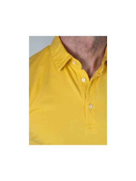 Jersey poloshirt aus baumwoll mit kurzen ärmeln Van Laack gelb