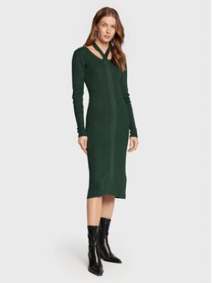 Slim fit priliehavé šaty Bruuns Bazaar zelená