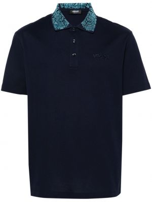 Polo krekls ar kristāliem Versace zils