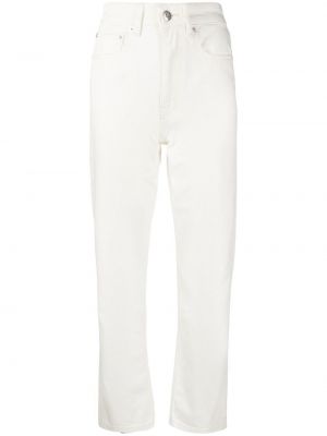 Jeans a vita alta Maison Kitsuné bianco