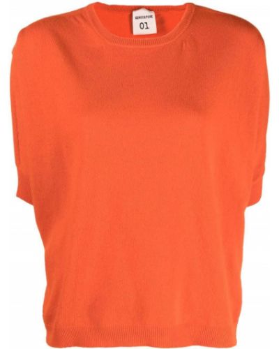 Jersey manga corta de tela jersey Semicouture naranja