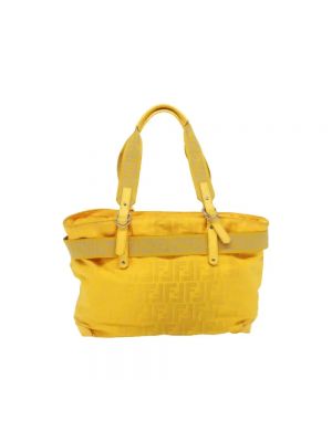 Nylonowa torba Fendi Vintage żółta