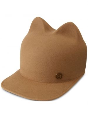 Vilnonis kepurė su snapeliu Maison Michel ruda