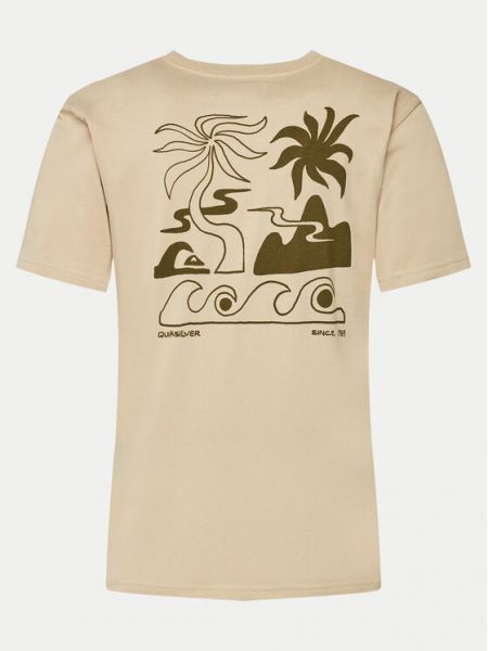 Тениска в тропически десен Quiksilver бежово