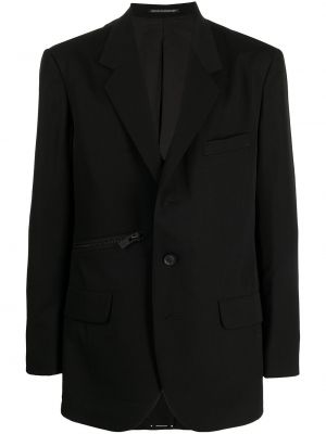 Bavlnené sako na zips Yohji Yamamoto čierna