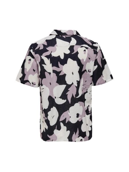 Camisa de flores con estampado Only & Sons violeta