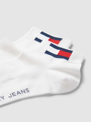 Rajstopy z nadrukiem Tommy Jeans białe