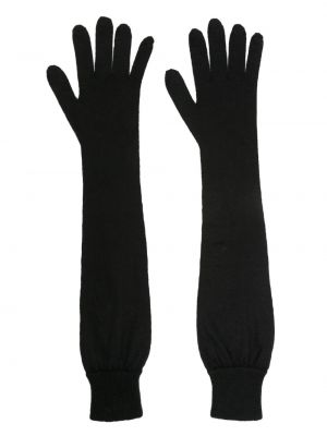 Γάντια κασμιρένια Ermanno Scervino μαύρο