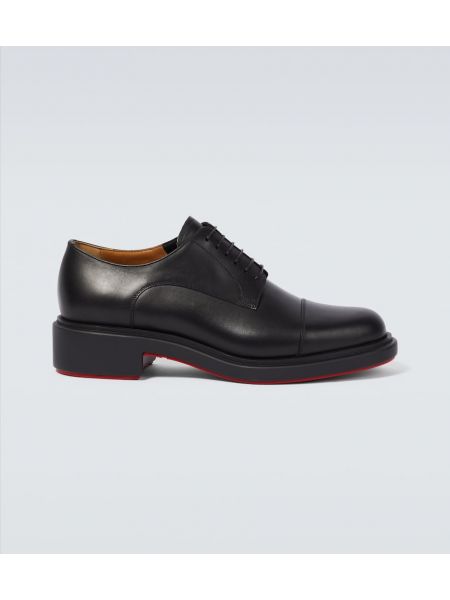 Zapatos derby de cuero Christian Louboutin negro