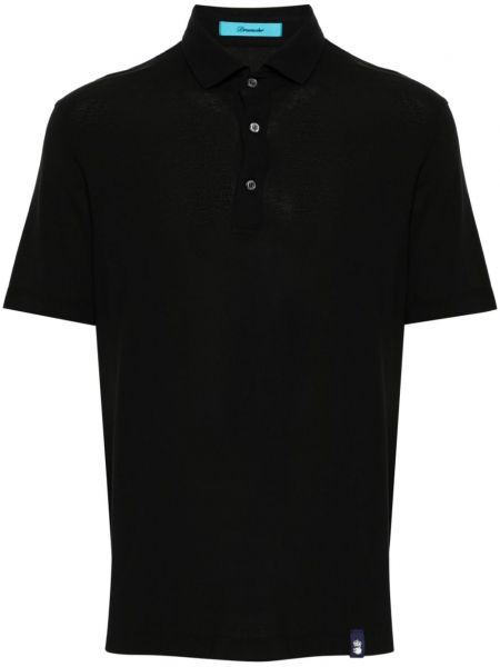 Medvilninis polo marškinėliai Drumohr juoda