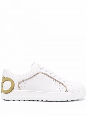 Trykt sneakers Salvatore Ferragamo hvit