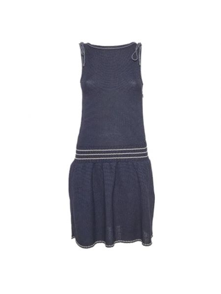 Sukienka retro Chanel Vintage niebieska
