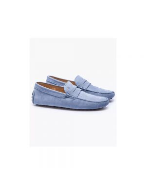 Loafers z nubuku Tod's niebieskie