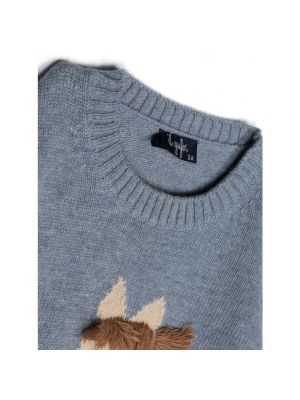 Dzianinowy sweter Il Gufo niebieski