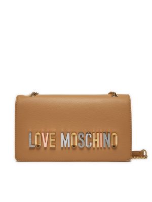 Listová kabelka Love Moschino hnedá