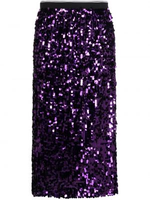 Midi sukně s flitry Plan C fialové