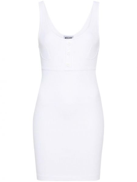 Τζιν φόρεμα Moschino Jeans λευκό