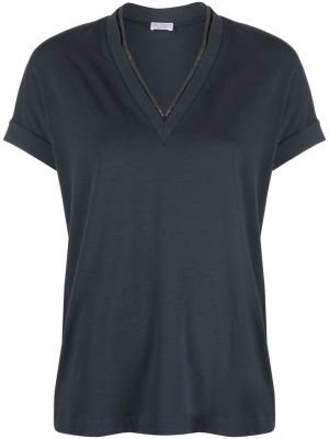 T-krekls džersija Brunello Cucinelli zils