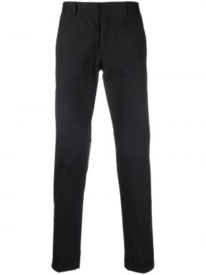 Spodnie slim fit bawełniane Paul Smith czarne