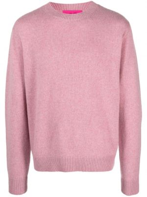 Кашмирен пуловер с кръгло деколте The Elder Statesman розово