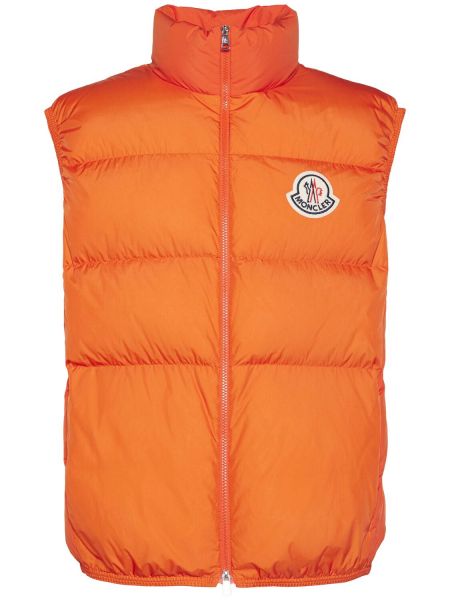 Aşağı naylon kapitone yelek Moncler turuncu