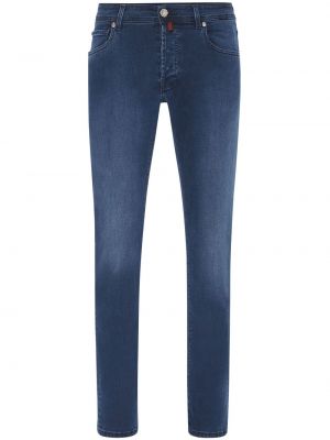 Straight leg jeans ricamati Billionaire blu
