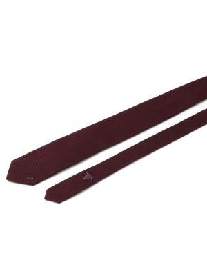 Žakárová hedvábná kravata Prada