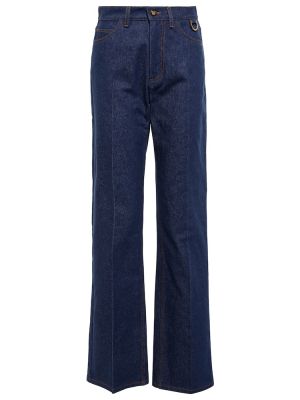 Voľné džínsy s vysokým pásom Fendi modrá