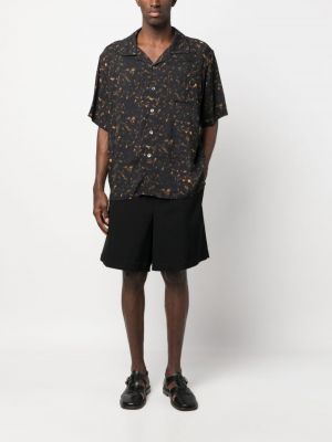 Košile s výšivkou s potiskem s abstraktním vzorem Rhude černá