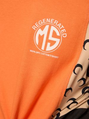 Bavlněné tričko Marine Serre oranžové