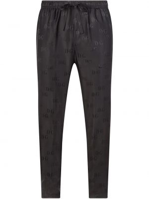 Žakárové sportovní kalhoty Dolce & Gabbana černé