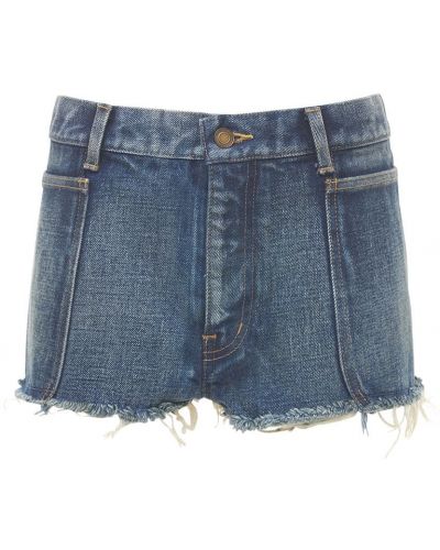 Shorts di jeans di cotone Saint Laurent