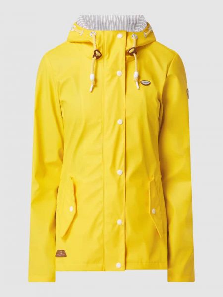 Wodoodporna kurtka z kapturem Ragwear żółta
