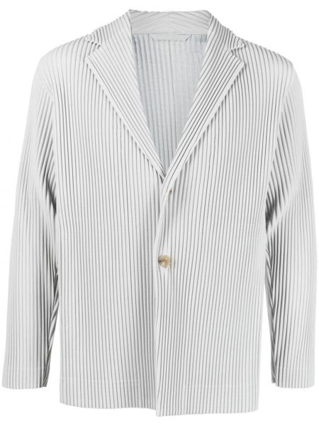 Lang blazer Homme Plissé Issey Miyake grå