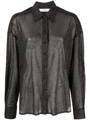 Caurspīdīgs krekls Roseanna melns