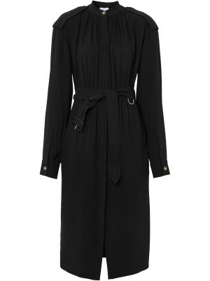 Svilena haljina Burberry crna