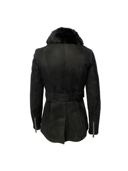 Płaszcz skórzany Burberry Vintage czarny