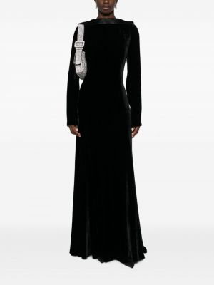 Aksamitna sukienka wieczorowa Alberta Ferretti czarna