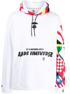 Суичър с качулка с принт Aape By *a Bathing Ape® бяло