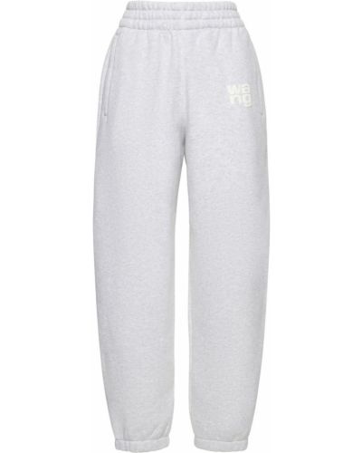 Pantalones de algodón Alexander Wang gris