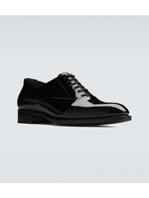 Lakuotos iš natūralios odos brogue batai Saint Laurent juoda