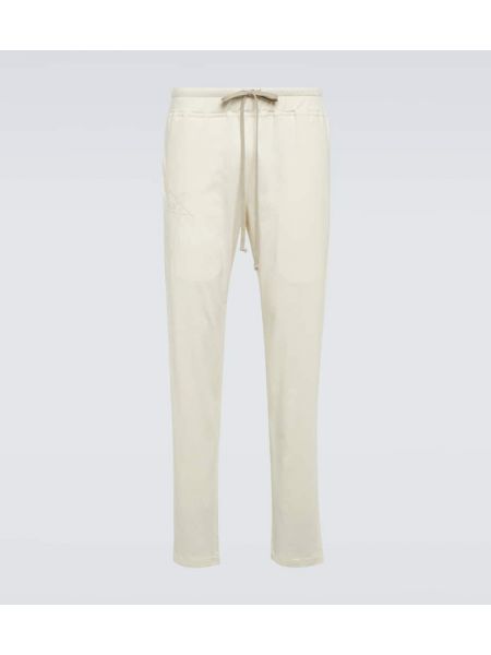 Pantaloni tuta di cotone Rick Owens bianco