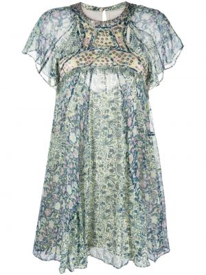 Obleka s cvetličnim vzorcem s potiskom Isabel Marant