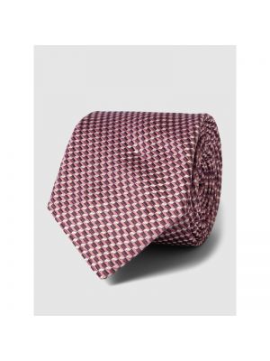 Krawat ze wzorem na całej powierzchni model ‘Tie’ Boss - Różowy