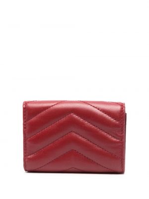 Pikowany portfel Saint Laurent czerwony