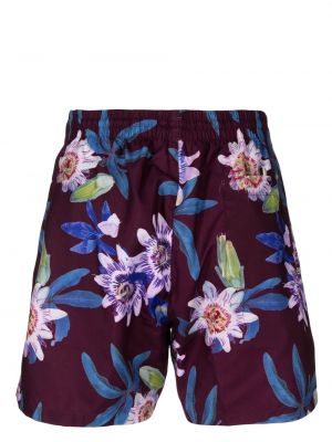 Geblümte shorts mit print Boss lila